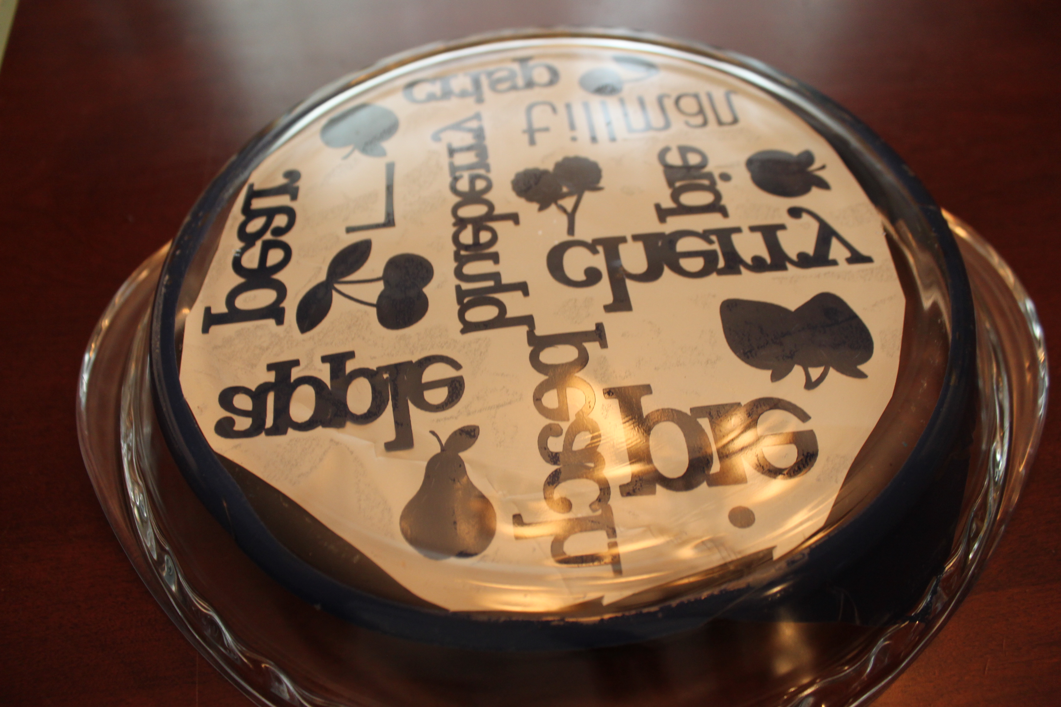 Etched Glass Pie Plate Pie This Good Could Only Be Made By Personalized Custom 